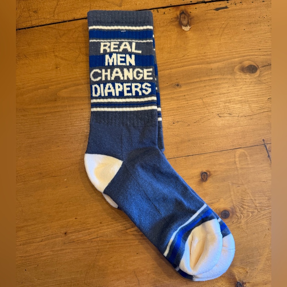 Blue and White Men's Socks